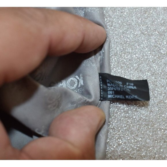 Michael Kors Womens Sandrine Studded Gray Saffiano Leather Satchel Handbag - Picture 15 of 16